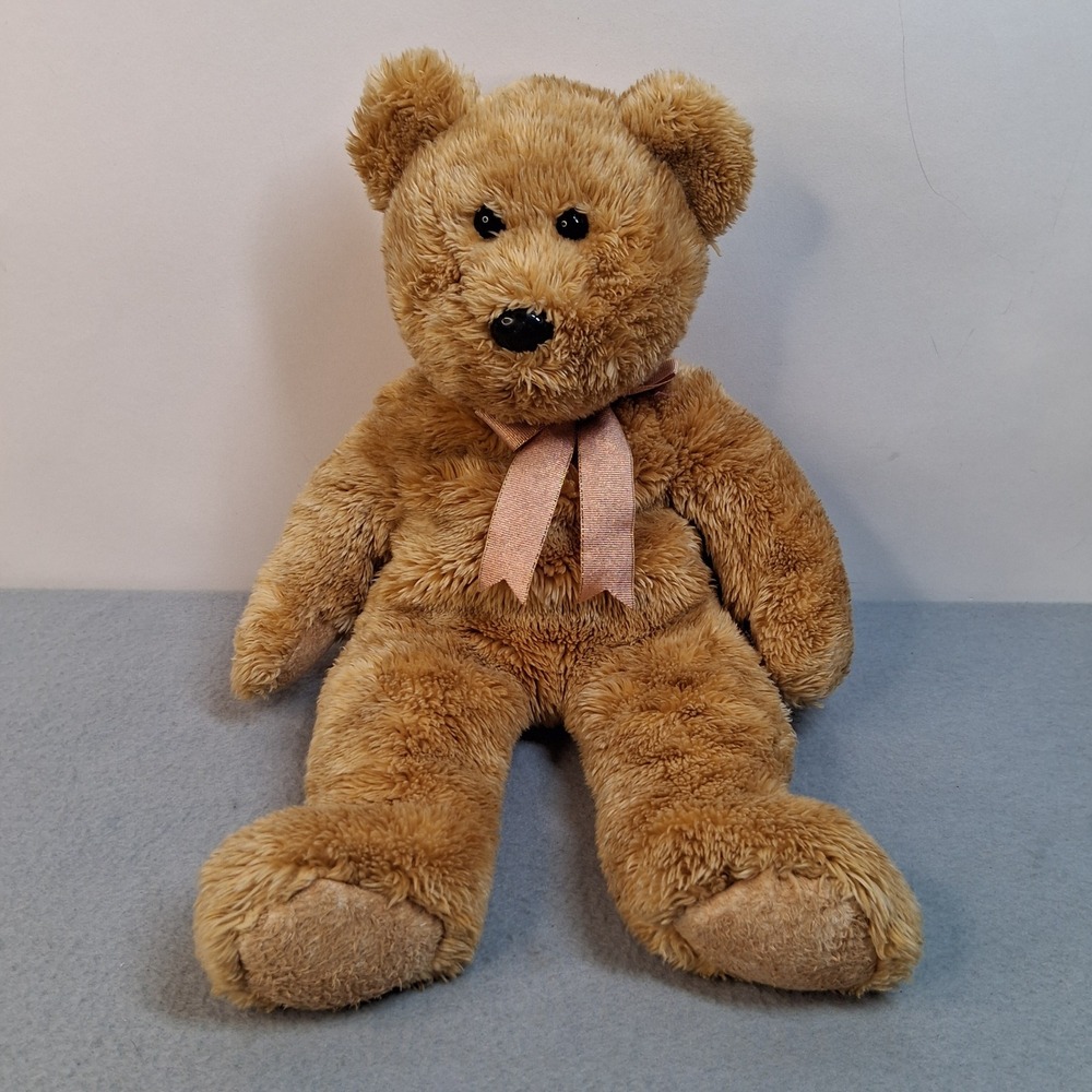 Ty Beanie Buddies Fuzz the Bear 2001 Brown Plush Stuffed Animal Toy 9636